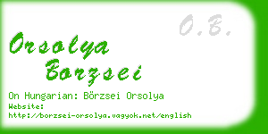 orsolya borzsei business card